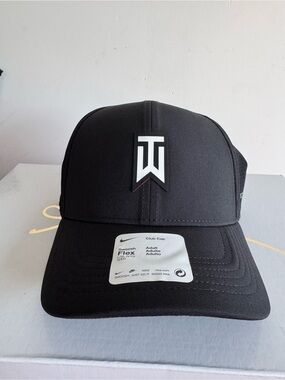 Nike Golf Hat Tiger Woods Unisex Size L/XL Dri-Fit TW Black Cap